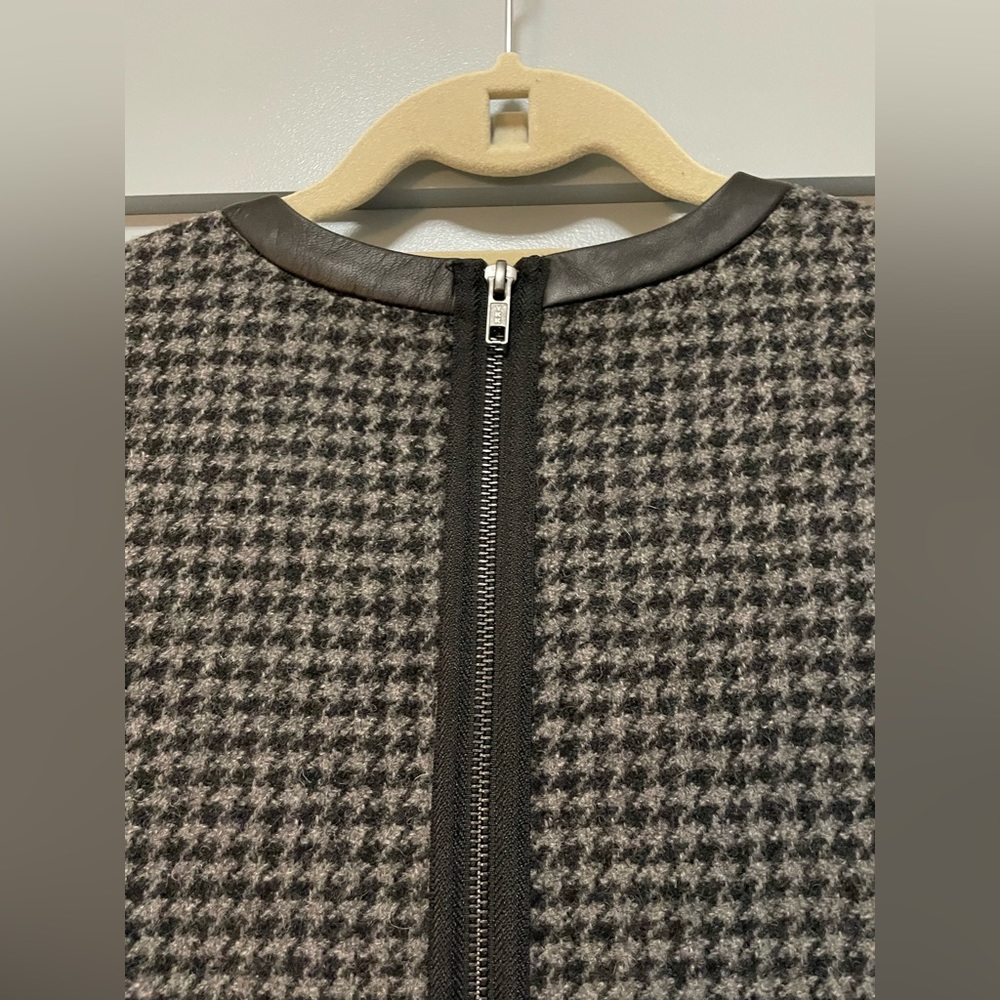 J. Crew Fully-Lined Houndstooth Wool Shift Dress,… - image 4